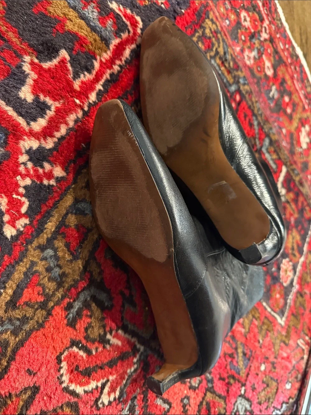 Madewell The Dimes Black Patent Kitten Heel Boot